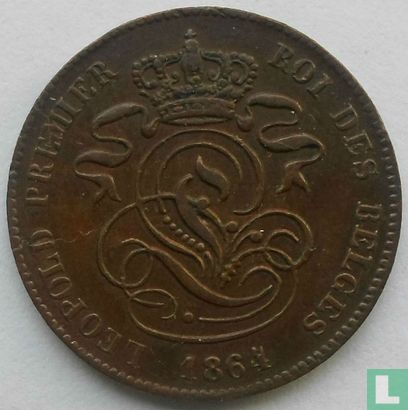 Belgique 2 centimes 1864/61 - Image 1