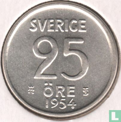 Schweden 25 Öre 1954 - Bild 1