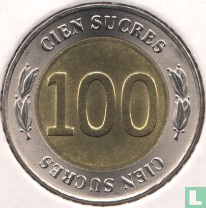 Ecuador 100 sucres 1997 "70th anniversary of the Central Bank" - Image 2