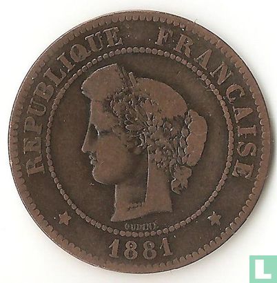 Frankrijk 5 centimes 1881 - Afbeelding 1