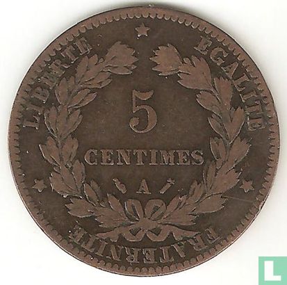 Frankrijk 5 centimes 1881 - Afbeelding 2