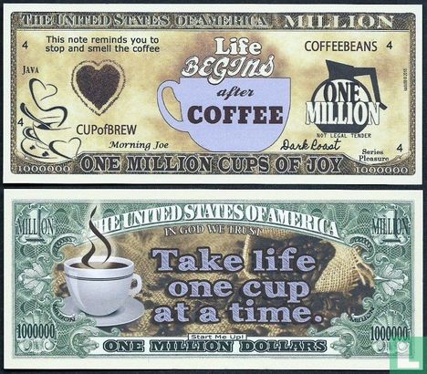ONE MILLION CUPS OF JOY  COFFEE
