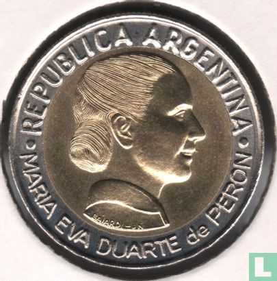 Argentinien 1 Peso 1997 "50th anniversary of women's suffrage" - Bild 2