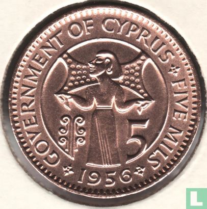 Cyprus 5 mils 1956 - Image 1