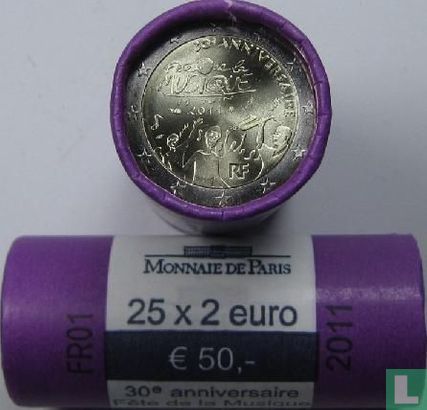 France 2 euro 2011 (roll) "30th Anniversary of the creation of International Music Day - 1981 - 2011" - Image 2