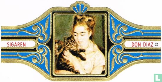 P.A.Renoir - Woman with a cat - Afbeelding 1