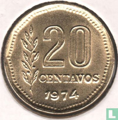 Argentinië 20 centavos 1974 - Afbeelding 1