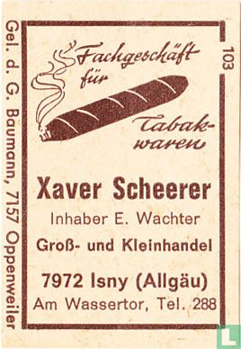 Xaver Scheerer Tabakwaren