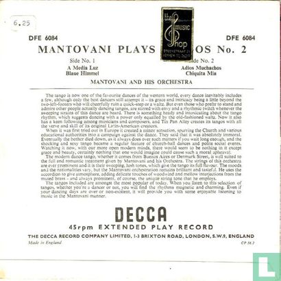 Mantovani Plays Tangos No. 2 - Bild 2