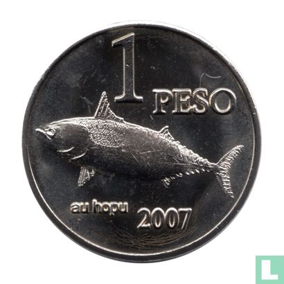 Easter Island 1 Peso 2007 (Nickel Plated Brass) - Image 1