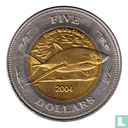 Cocos (Keeling) Islands 5 Dollars 2004 (Bi-Metaal) - Image 1