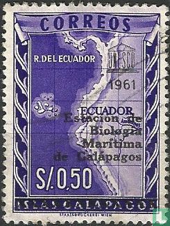 Briefmarken Galapagos mit Aufdruck