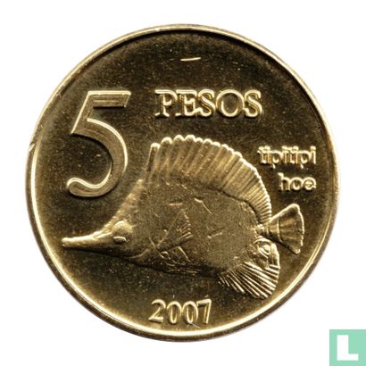 Easter Island 5 Pesos 2007 (Brass) - Image 1