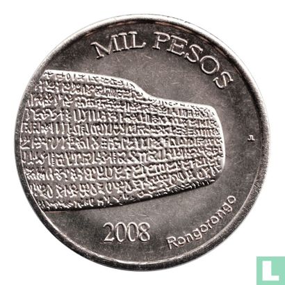 Easter Island 1000 Pesos 2008 (Nickel Plated Zinc) - Image 1
