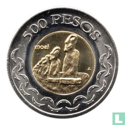 Easter Island 500 Pesos 2007 (Bi-Metal) - Image 1
