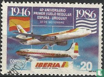 40 Years First Scheduled Flight Spain-Uruguay