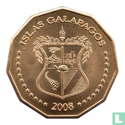 Galapagos Islands 1 Dolar 2008 (Brass) - Image 2