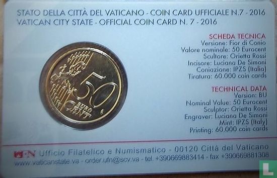 Vatikan 50 Cent 2016 (Coincard n°7) - Bild 2