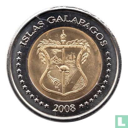 Galapagos Islands 2 Dolares 2008 (Bi-Metal) - Image 2