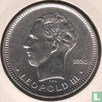 België 5 frank 1936 (NLD - positie A) - Afbeelding 1