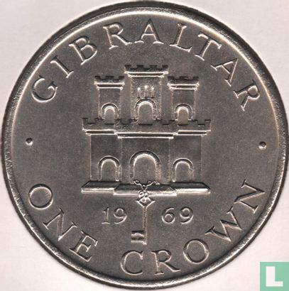 Gibraltar 1 crown 1969 - Image 1