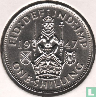 United Kingdom 1 shilling 1947 (Scottish) - Image 1