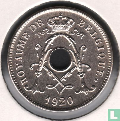 België 10 centimes 1920 (FRA - dubbele lijn) - Afbeelding 1