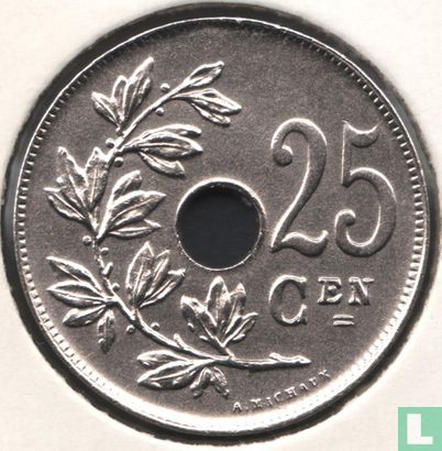 Belgique 25 centimes 1922 (NLD) - Image 2