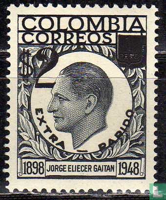 Jorge Eliecer Gaitán met opdruk