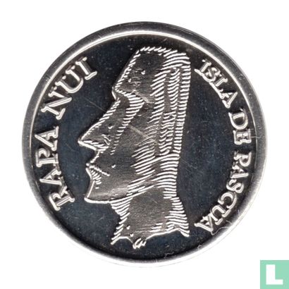 Easter Island 1 Peso 2014 (Nickel Plated Brass) - Afbeelding 2