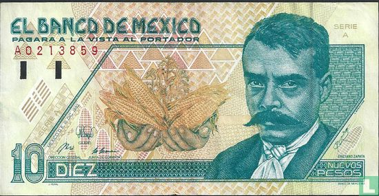 Mexico 10 Nuevos Pesos 1992  - Afbeelding 1
