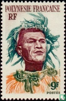Tahitian mit Kopfschmuck