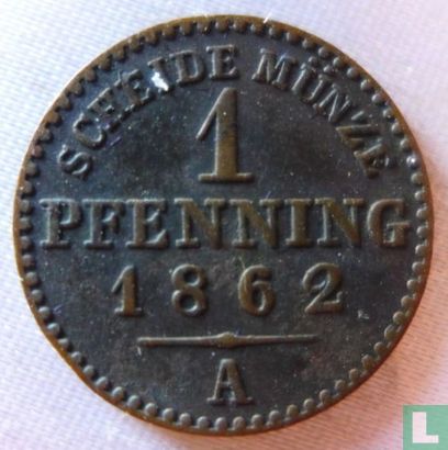 Prussia 1 pfenning 1862 - Image 1