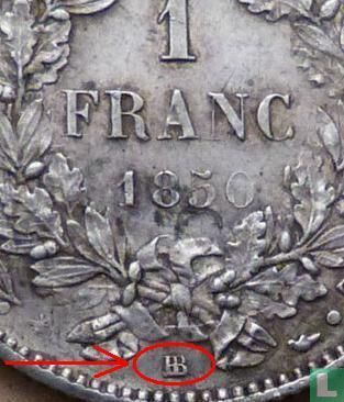 Frankrijk 1 franc 1850 (BB) - Afbeelding 3