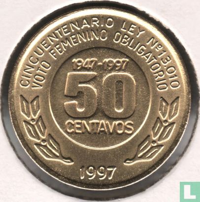 Argentine 50 centavos 1997 "50th anniversary of women's suffrage" - Image 1