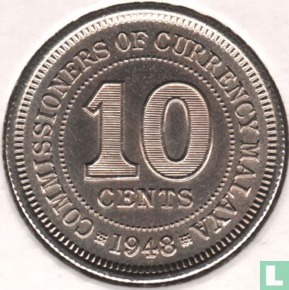Malaya 10 cents 1948 - Image 1