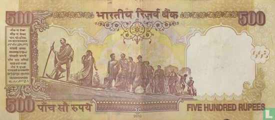 India 500 Rupees 2010 (L) - Afbeelding 2
