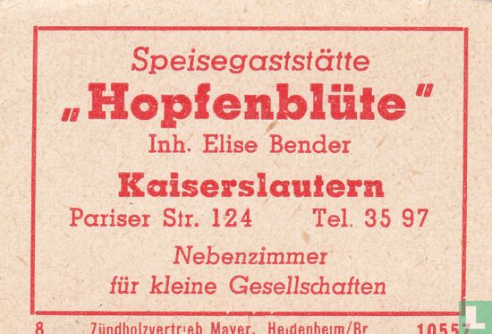 "Hopfenblüte" - Elise Bender