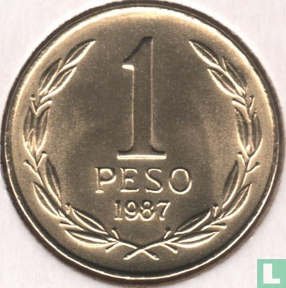 Chili 1 peso 1987 - Image 1