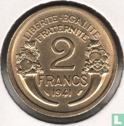 Frankrijk 2 francs 1941 (aluminium-brons) - Afbeelding 1