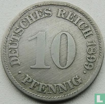 German Empire 10 pfennig 1899 (E) - Image 1