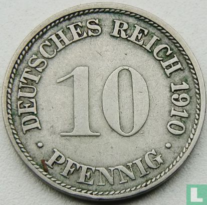 Duitse Rijk 10 pfennig 1910 (F) - Afbeelding 1