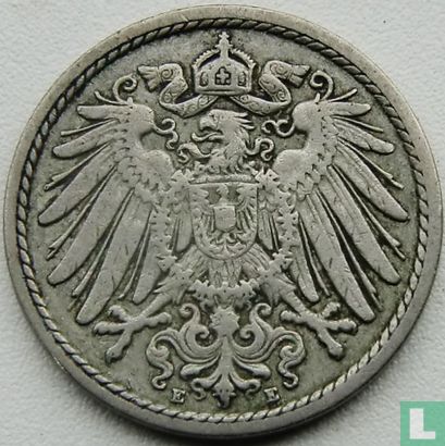 Empire allemand 5 pfennig 1904 (E) - Image 2
