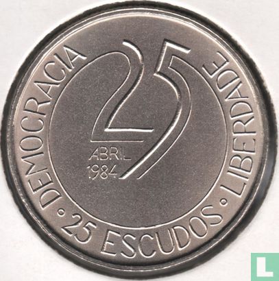 Portugal 25 escudos 1984 "10th anniversary of the 25 April 1974 Revolution" - Afbeelding 1