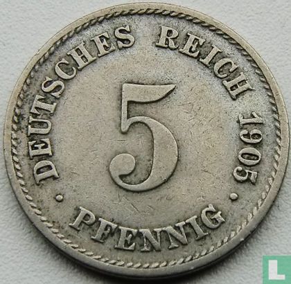 German Empire 5 pfennig 1905 (E) - Image 1