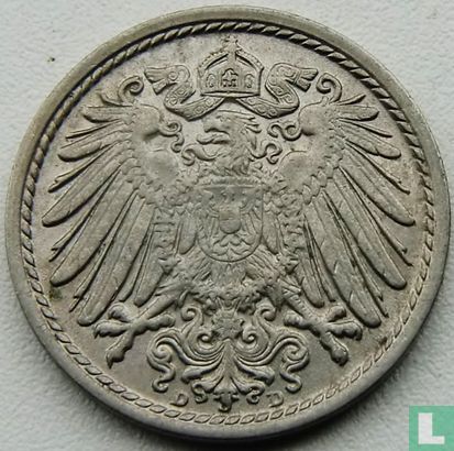 Duitse Rijk 5 pfennig 1913 (D) - Afbeelding 2