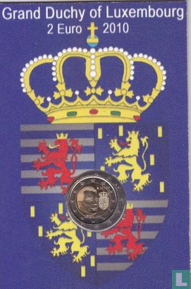 Luxemburg 2 euro 2010 (folder) "Coat of Arms of Duke Henri" - Afbeelding 1
