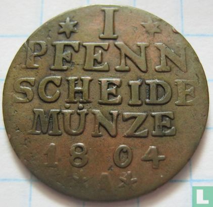 Pruisen 1 pfennig 1804 - Afbeelding 1
