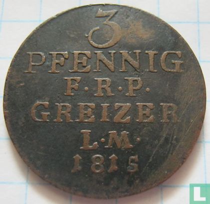 Reuss-Obergreiz 3 pfennig 1815 - Afbeelding 1