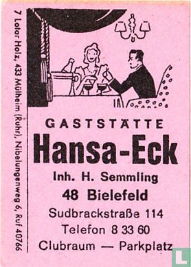 Gaststätte Hansa-Eck - H. Semmling
